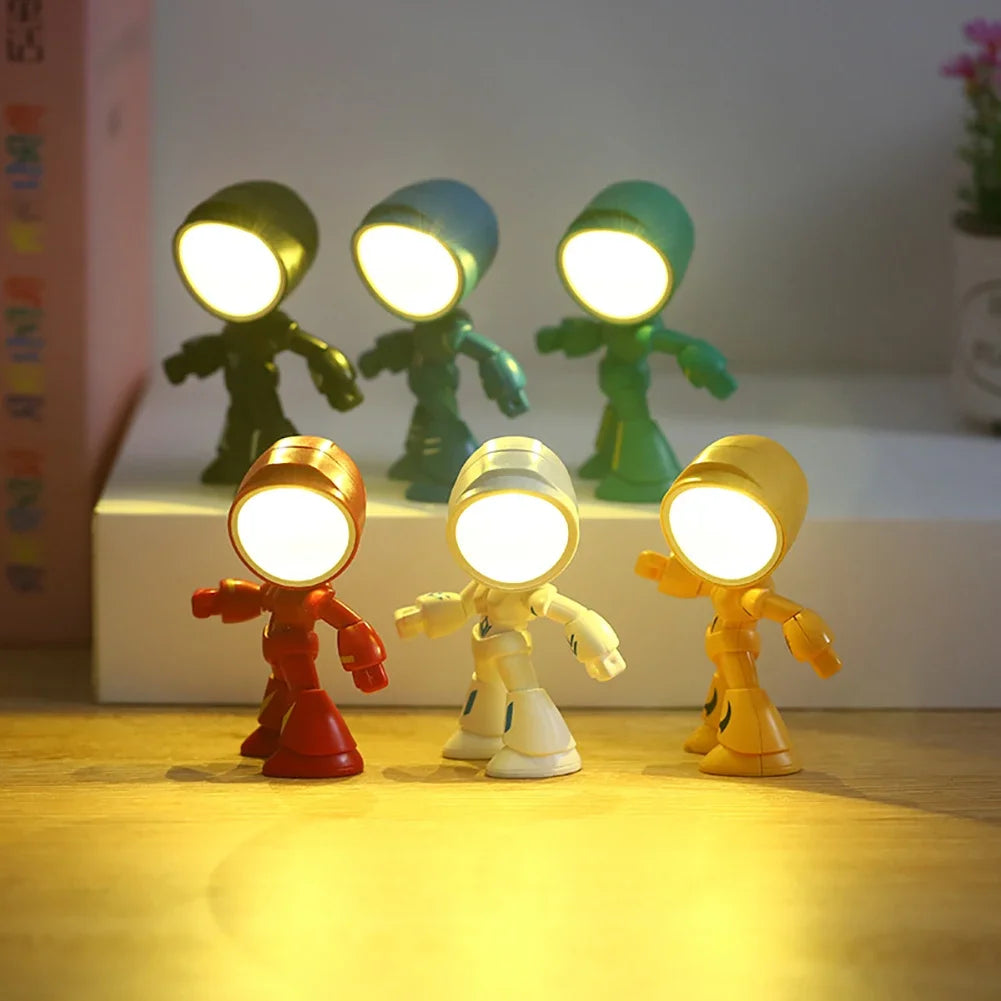 Mini LED Gece Lambası – Sevimli Çizgi Film Polis Masaüstü ve Başucu Işığı, Çocuklar için Tatil Hediyesi
