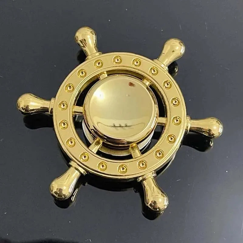 Gold Metal Fidget Spinner – Kids Stress Relief Toy