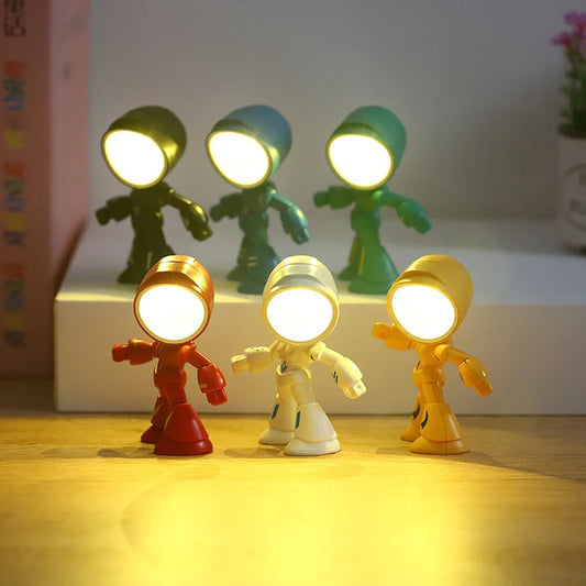 Mini LED Gece Lambası – Sevimli Çizgi Film Polis Masaüstü ve Başucu Işığı, Çocuklar için Tatil Hediyesi
